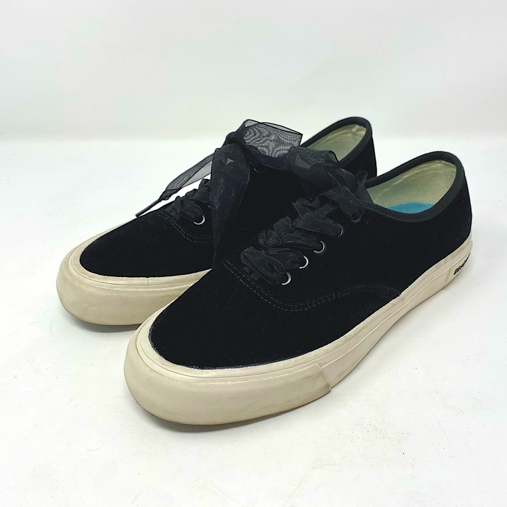 SeaVees for J.Crew Black Velvet Sneakers Sz 7